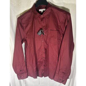And Now This Mens Button-Up Shirt Long Sleeve Collared Dress Shirt, Size M, NWT